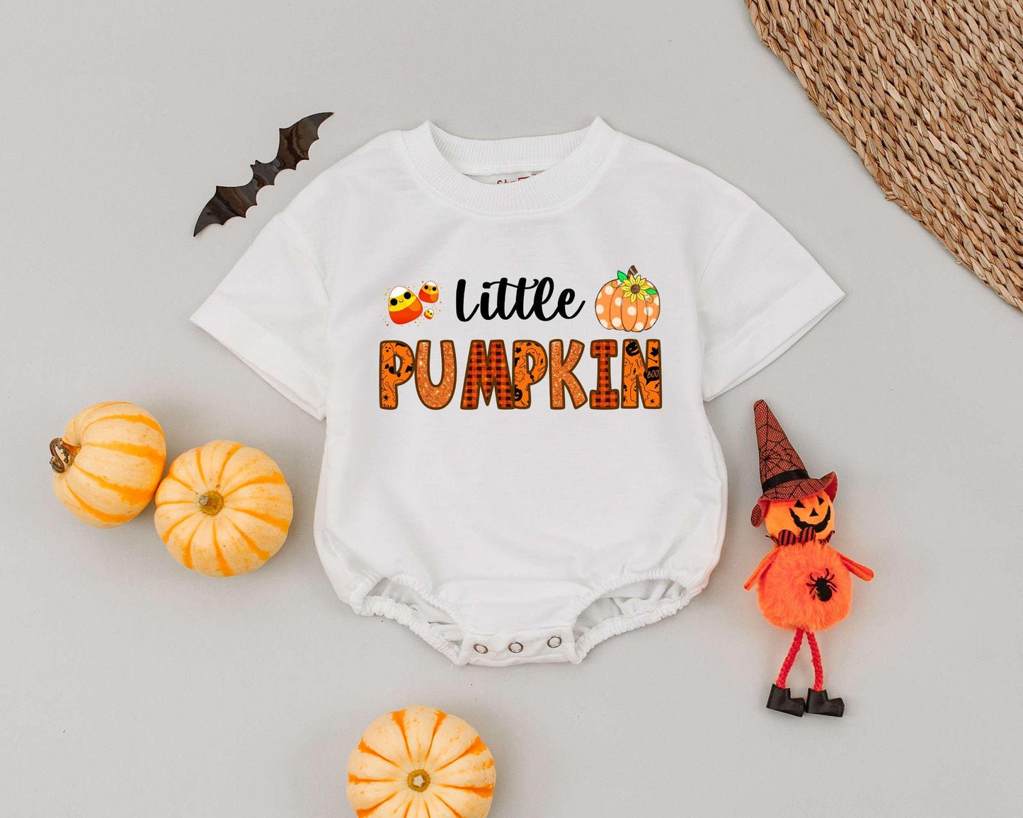 Pumpkin Patch Baby Romper: First Halloween & Fall Outfit