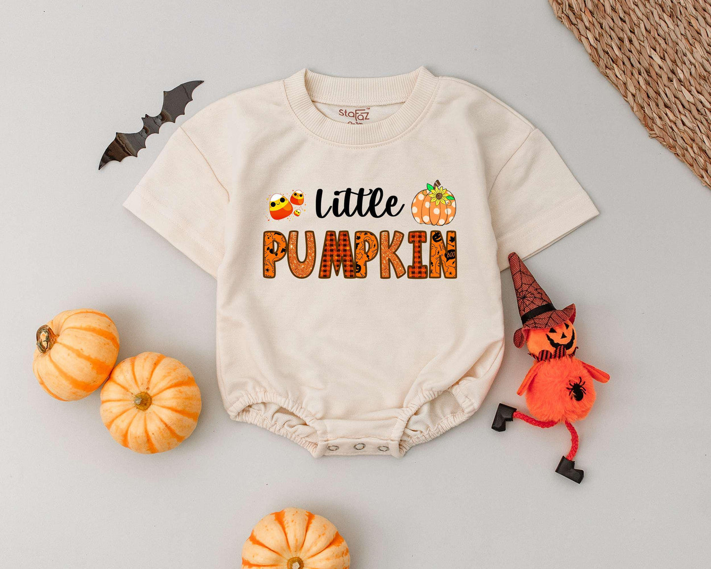 Pumpkin Patch Baby Romper: First Halloween & Fall Outfit