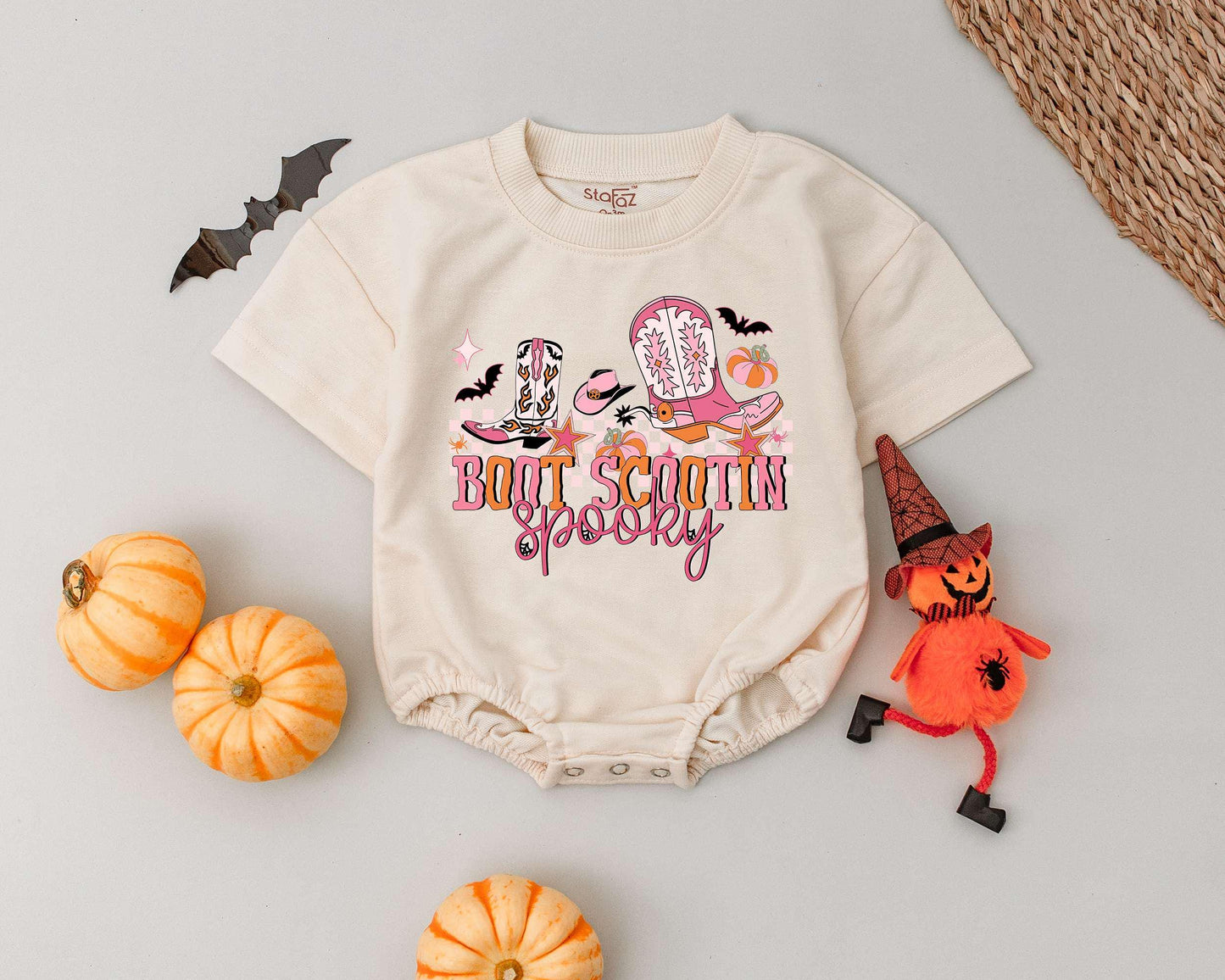 Western Spooky Romper: Baby's 1st Halloween Outfit & Gift