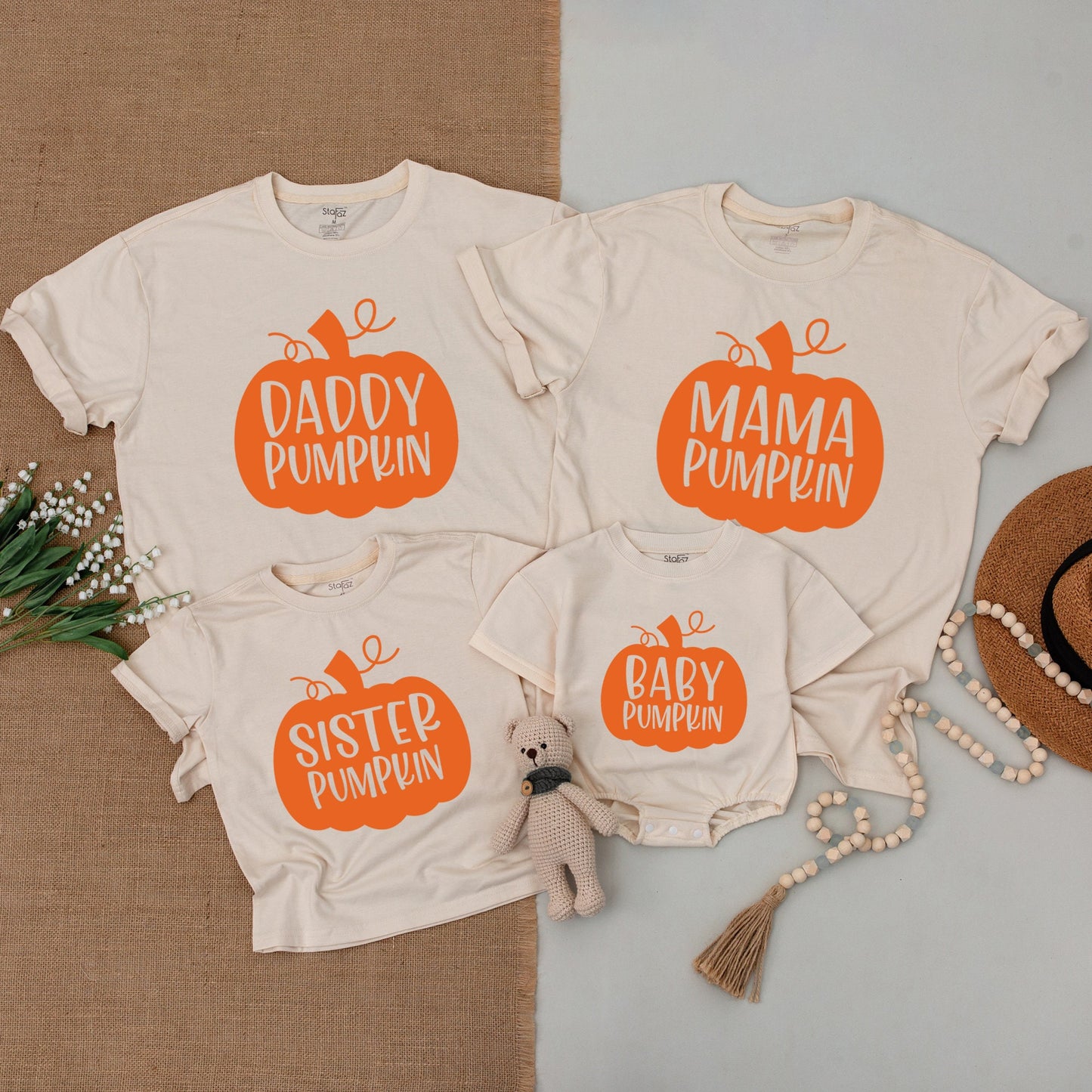 Matching Family Pumpkin Shirts - Mama, Mini, Baby Bodysuit & More