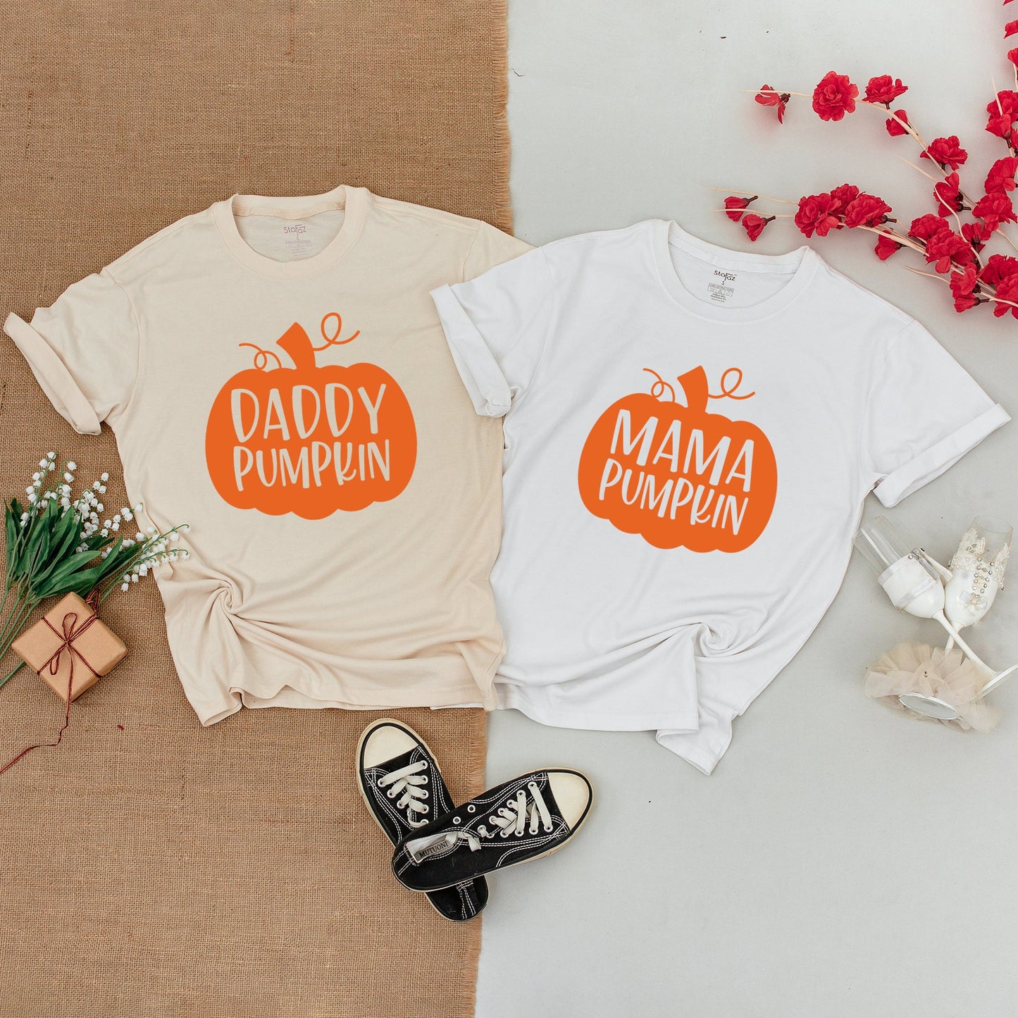 Matching Family Pumpkin Shirts - Mama, Mini, Baby Bodysuit & More