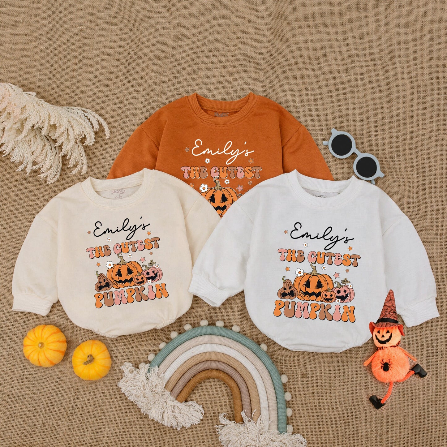 Adorable Custom Pumpkin Romper: Thanksgiving & Fall Baby Outfit