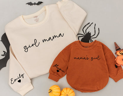 Matching Mama and Mini Sweatshirts: Custom Baby Romper Christmas Gift