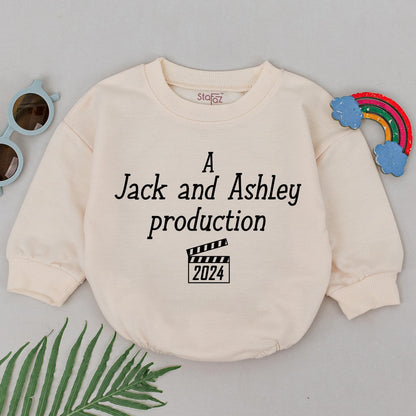 Custom Long Sleeve Baby Romper: Personalized Infant Name Outfit