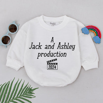 Custom Long Sleeve Baby Romper: Personalized Infant Name Outfit