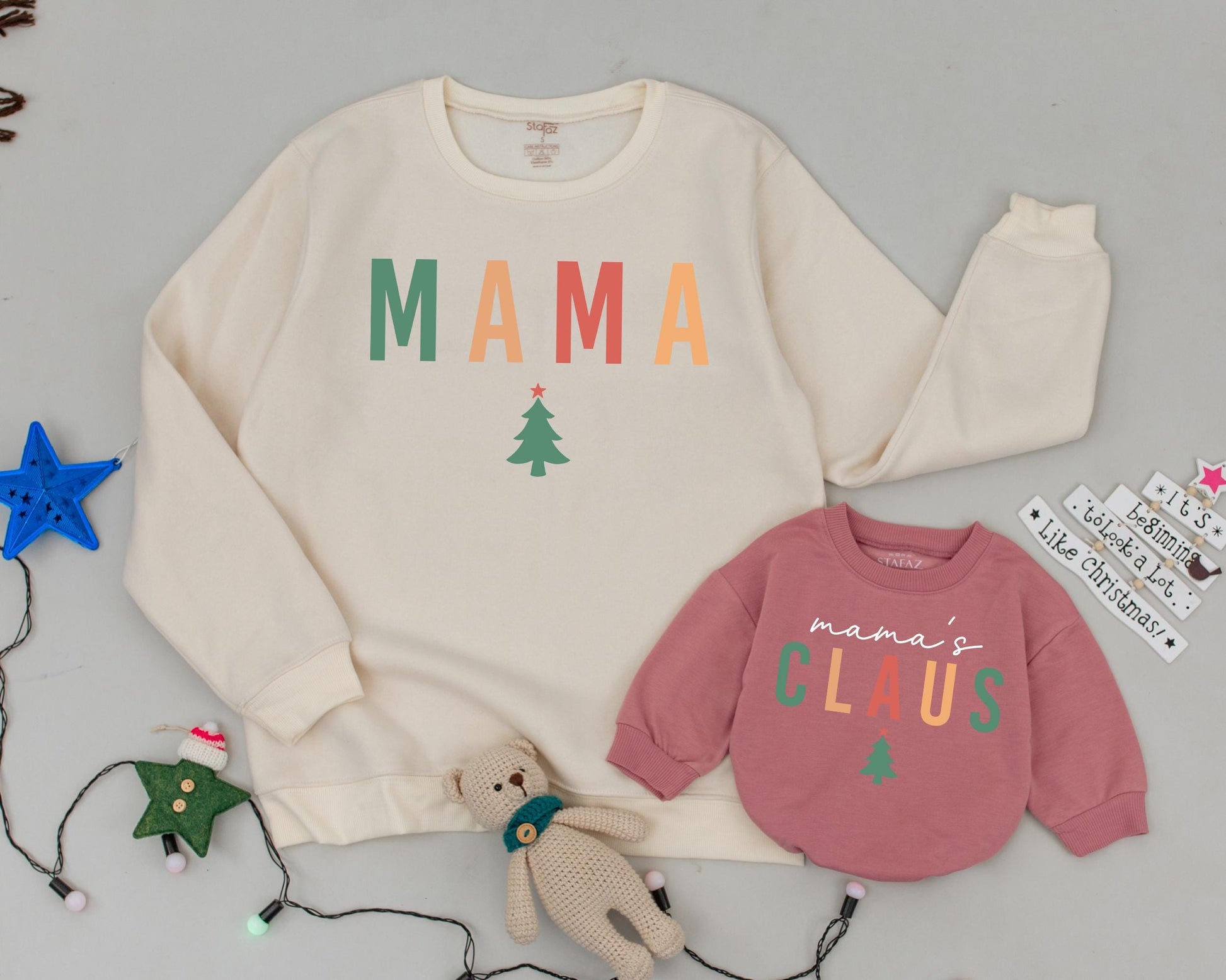 Matching Vintage Christmas Shirts: Mama, Mini & Family Style