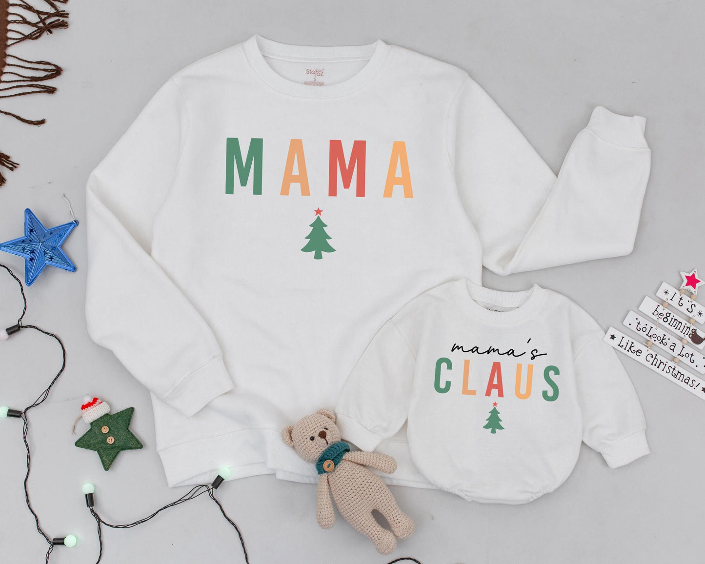 Matching Vintage Christmas Shirts: Mama, Mini & Family Style