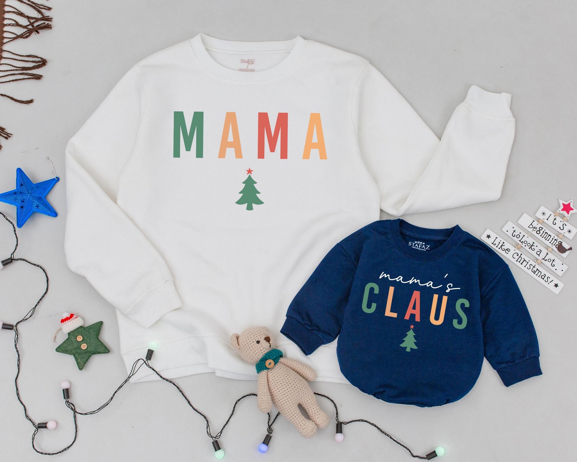 Matching Vintage Christmas Shirts: Mama, Mini & Family Style