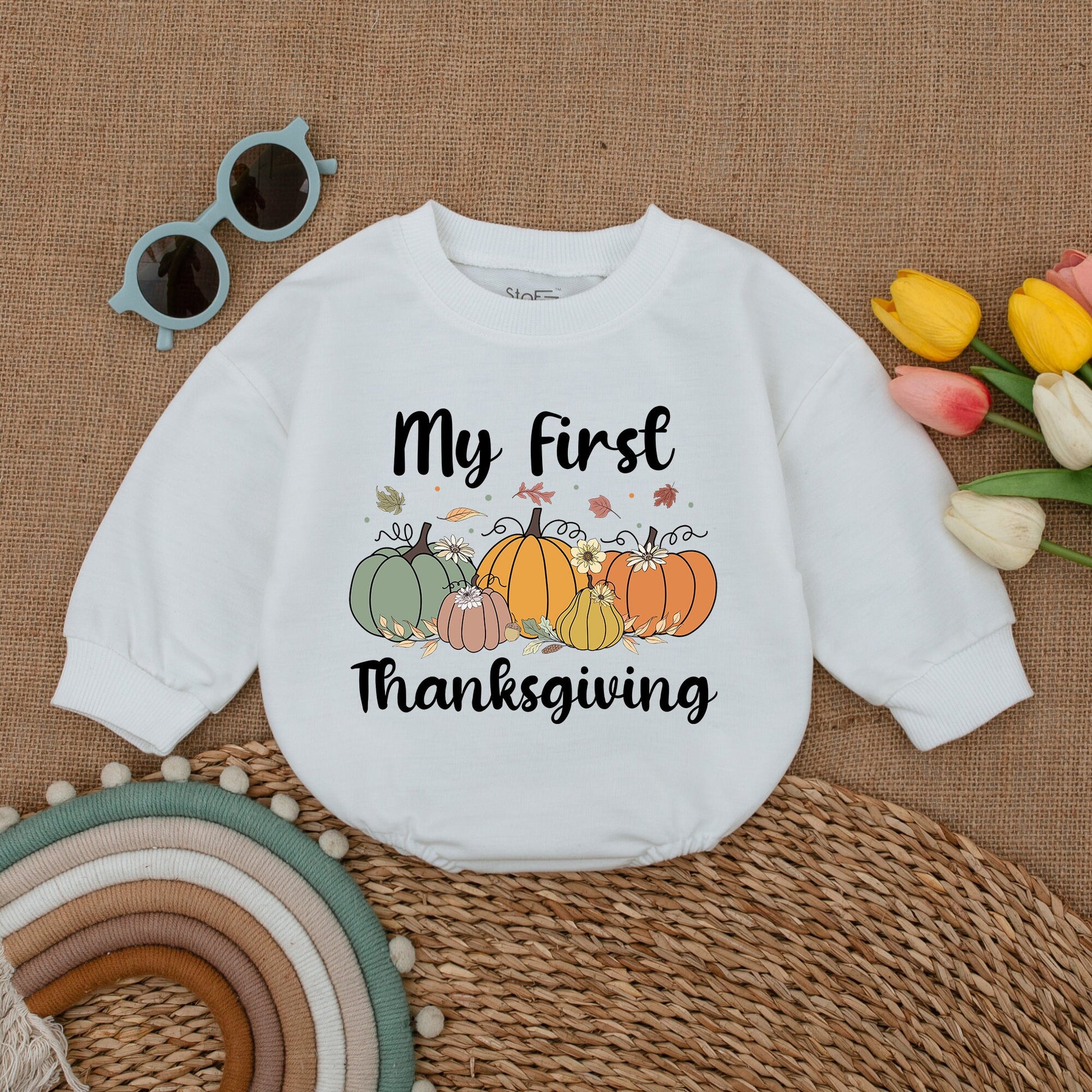 Pumpkin Baby Romper: First Thanksgiving Outfit & Fall Baby Gift