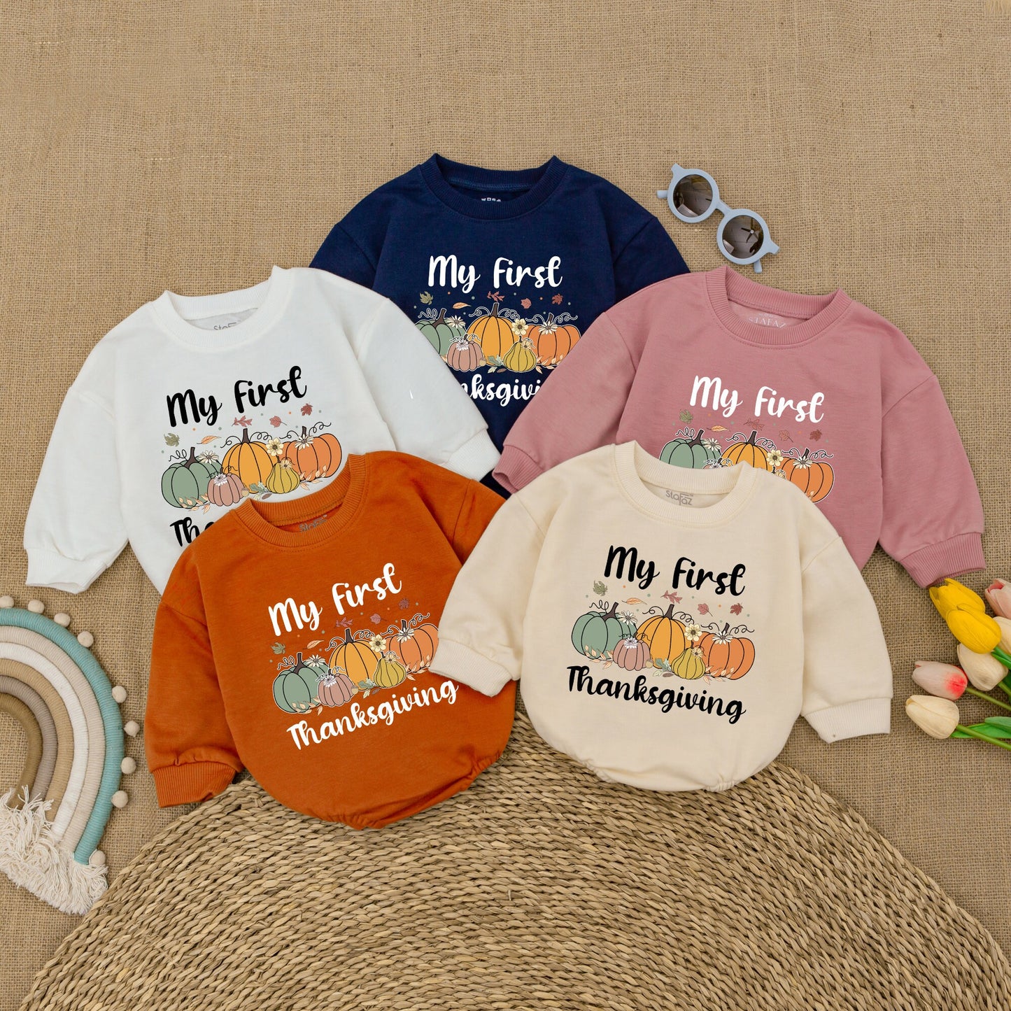 Pumpkin Baby Romper: First Thanksgiving Outfit & Fall Baby Gift