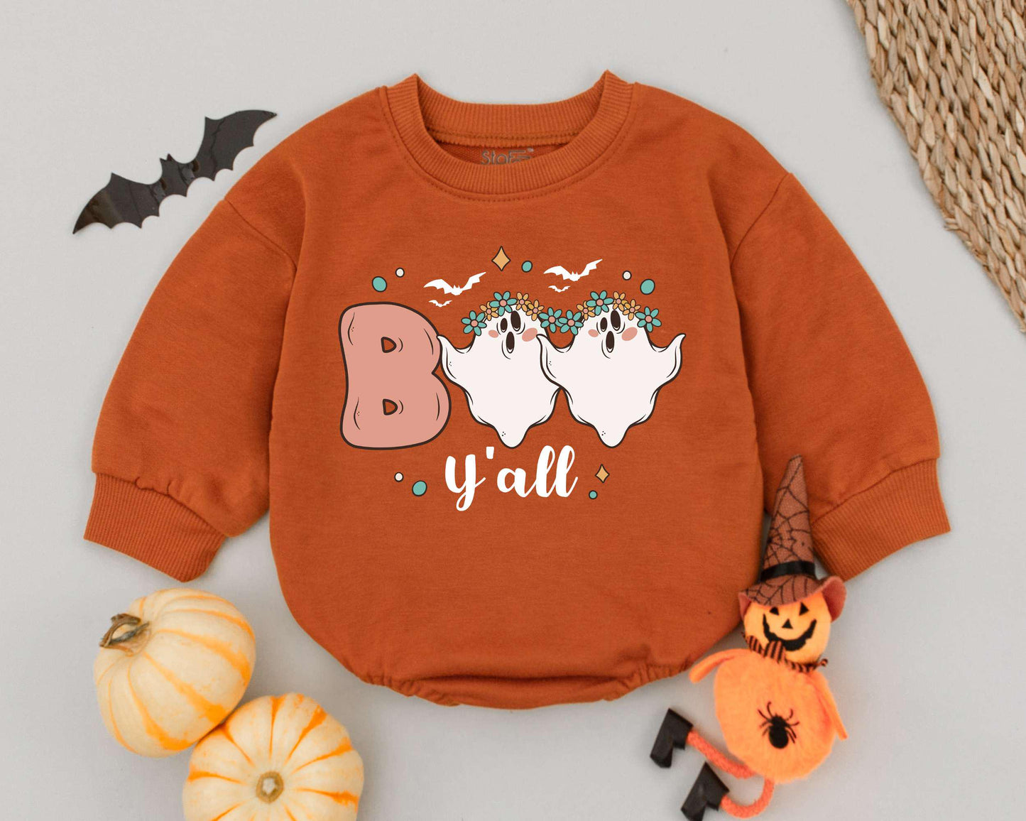 Boo Y'all Baby Romper: Funny Halloween Costume for Boys & Girls