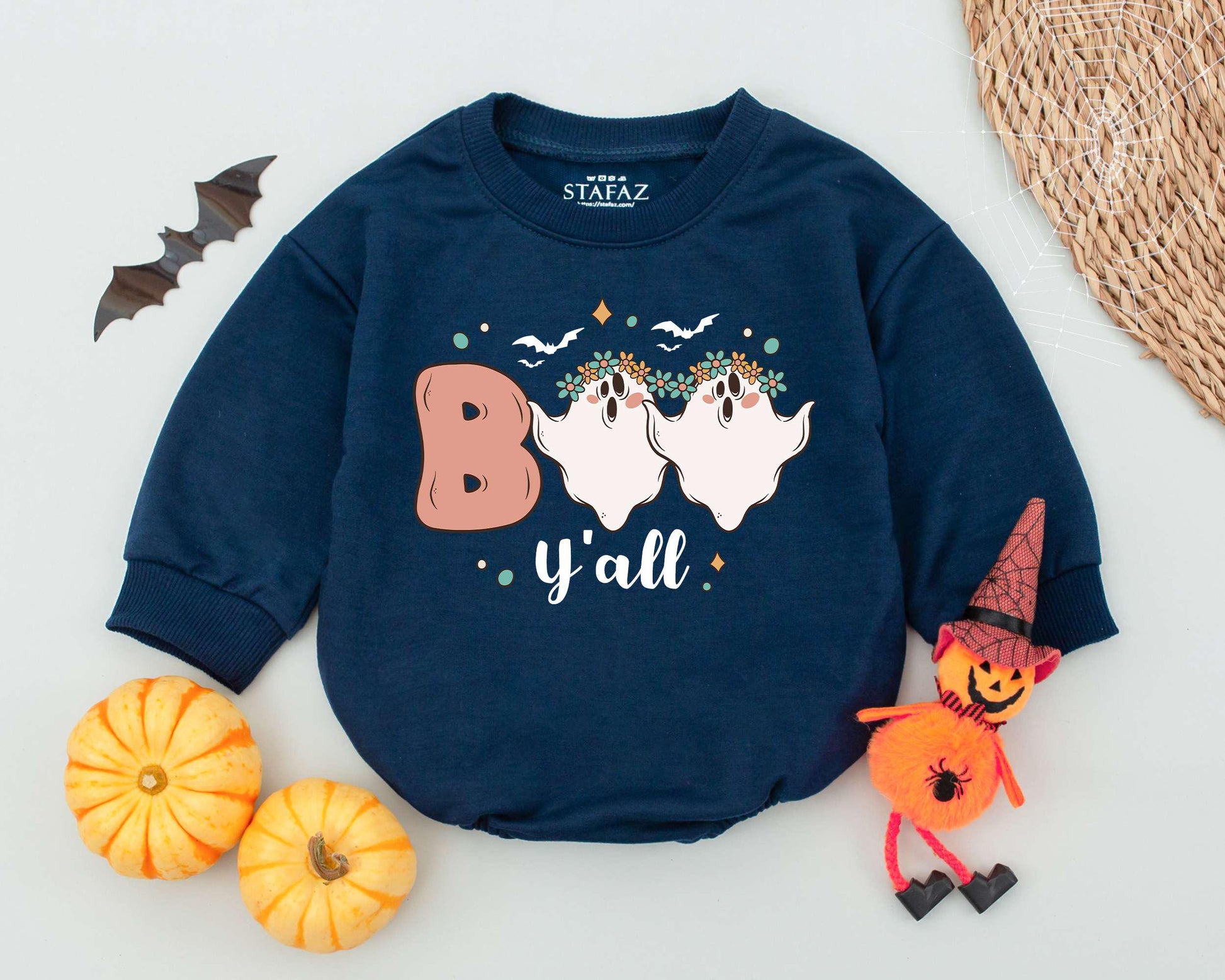 Boo Y'all Baby Romper: Funny Halloween Costume for Boys & Girls