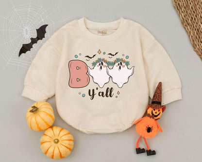 Boo Y'all Baby Romper: Funny Halloween Costume for Boys & Girls