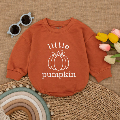 Pumpkin Baby Romper, First Thanksgiving Outfit, Fall Baby Clothes