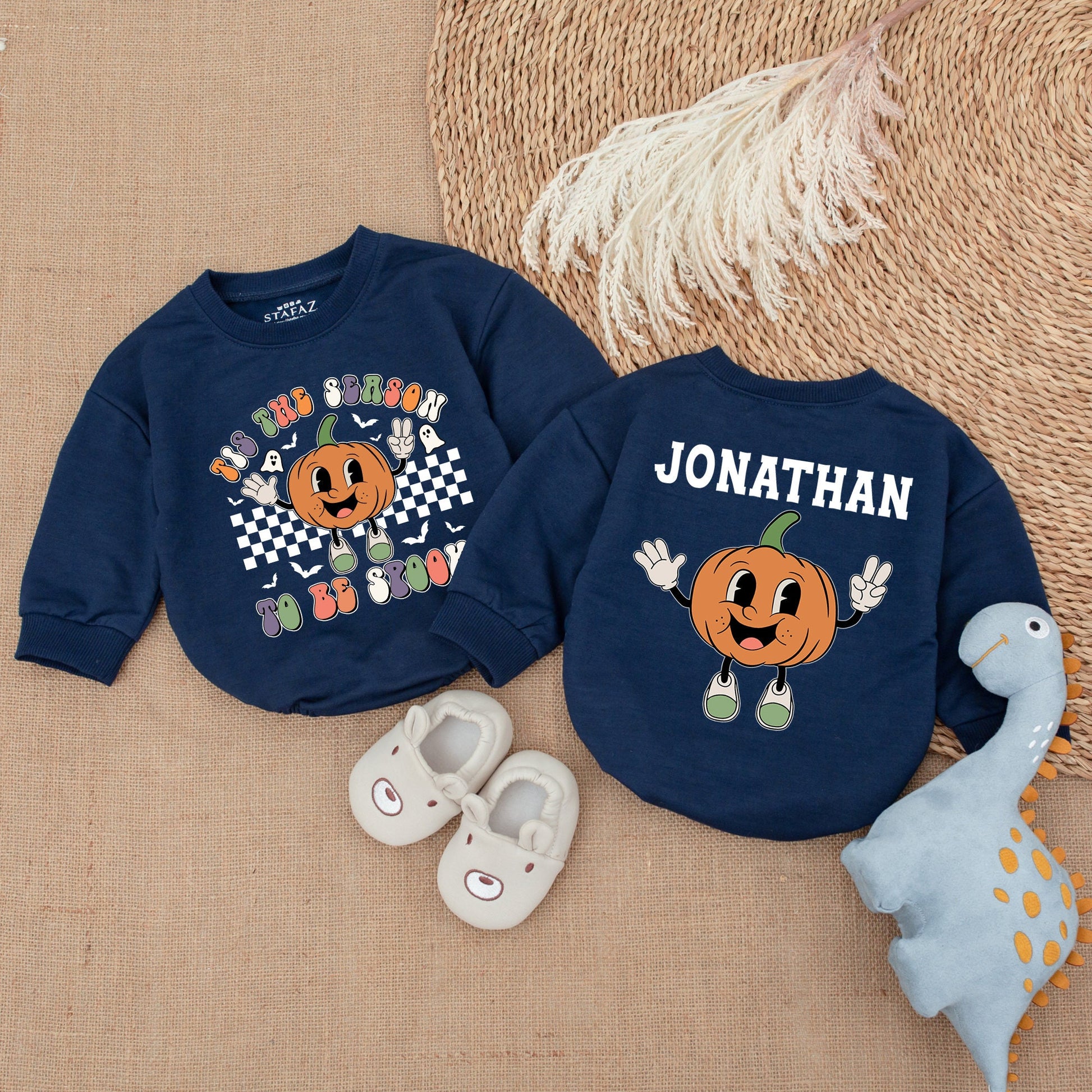 Spooky First Halloween Baby Romper - Custom Fall Infant Bodysuit