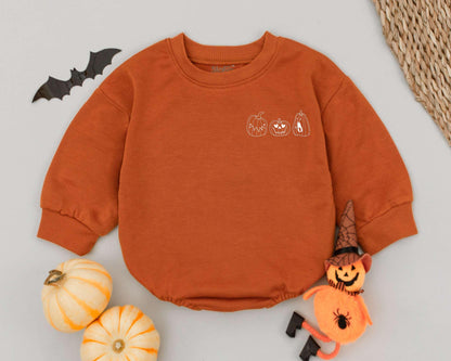 Halloween Baby Romper: Funny Pumpkin Costume for Newborns & Toddlers