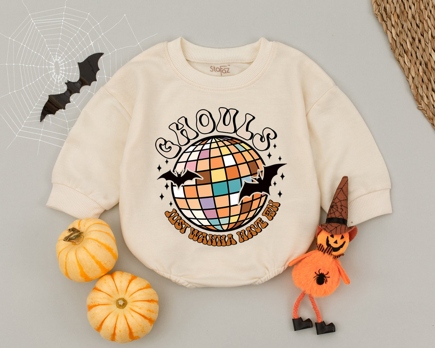 Spooky Vibes Halloween Baby Romper - Cute Fall Outfit for Newborns