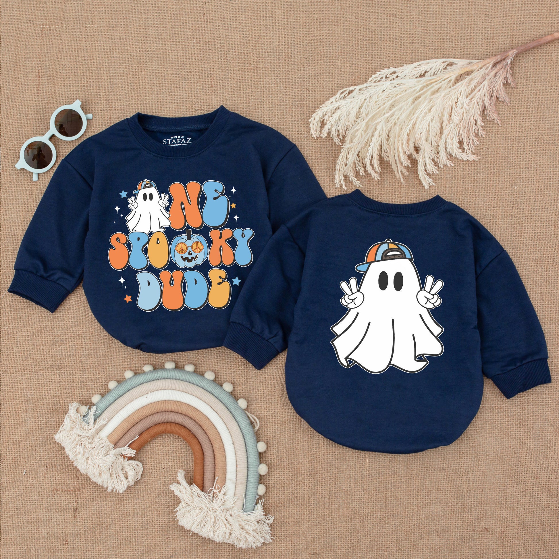 One Spooky Dude Halloween Ghost First Birthday Romper Baby Boy Outfit My First Halloween Costume Shower Gift Comfortable Bubble Romper