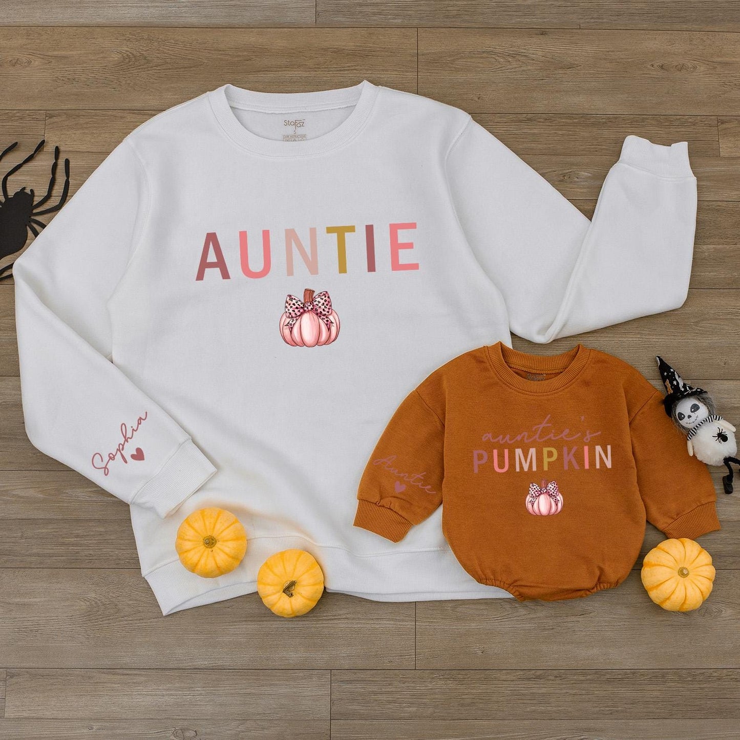 Auntie's Little Pumpkin Romper: Custom Cute Fall Baby Bodysuit