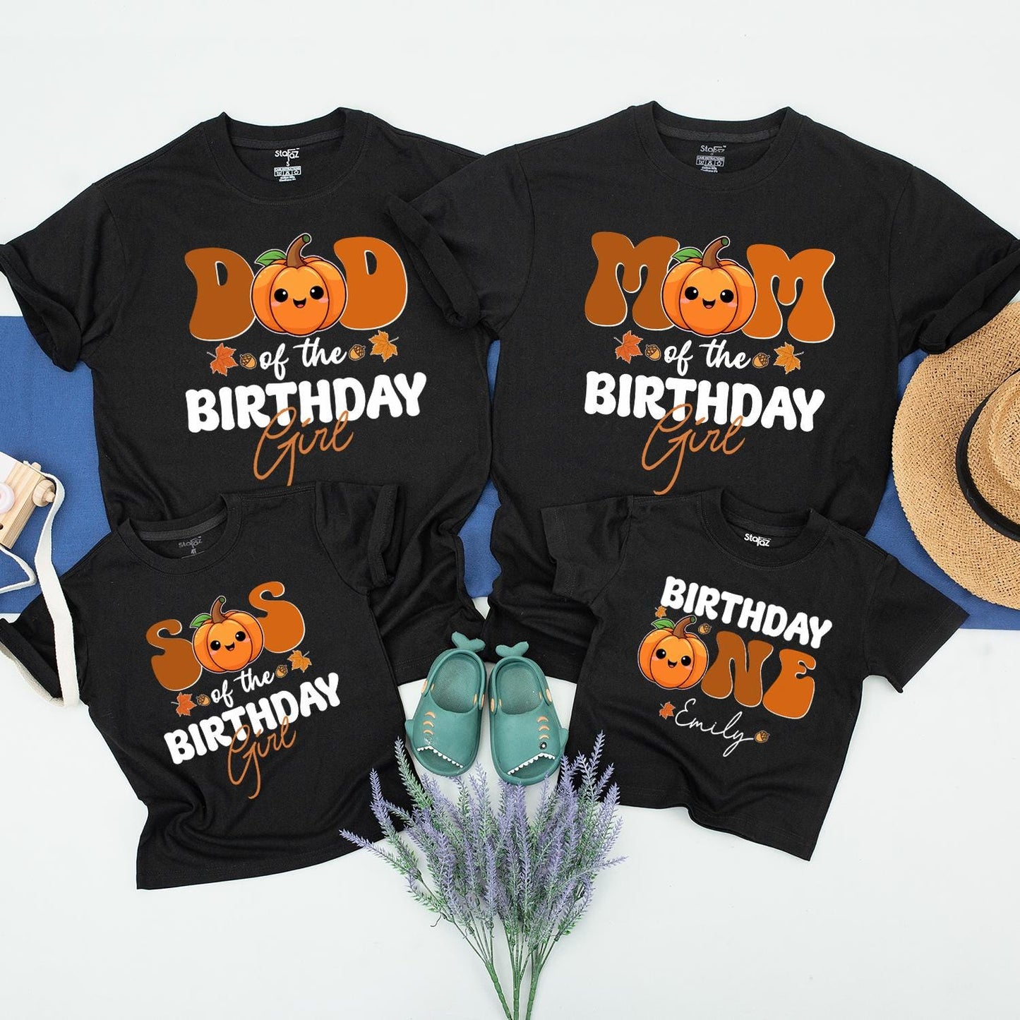 Matching Pumpkin Birthday Shirts – Family & First Birthday Outfits