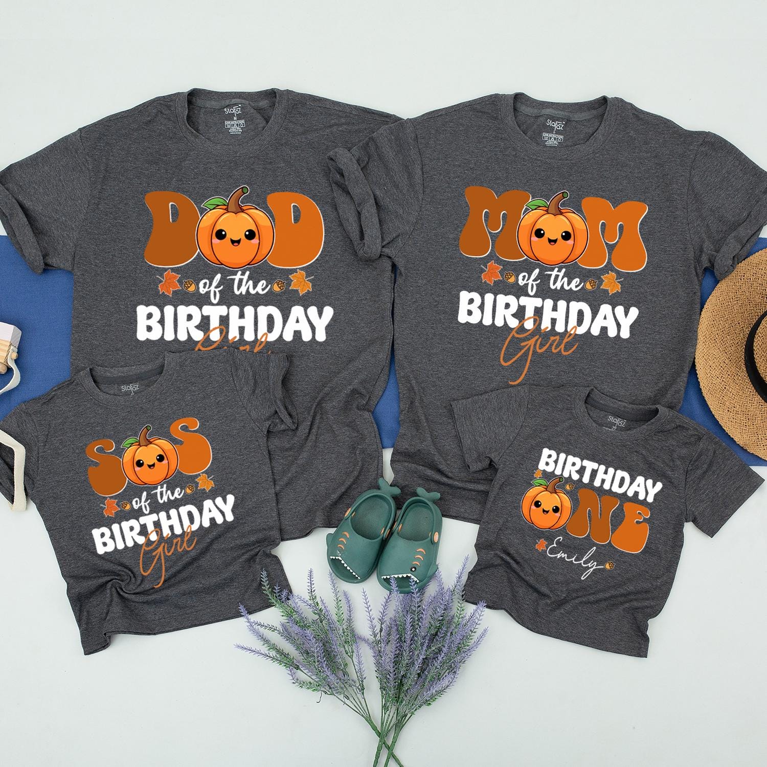 Matching Pumpkin Birthday Shirts – Family & First Birthday Outfits