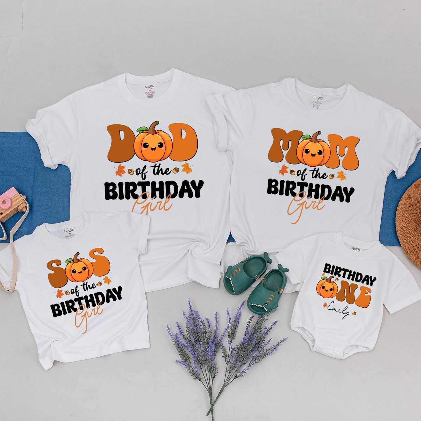 Matching Pumpkin Birthday Shirts – Family & First Birthday Outfits