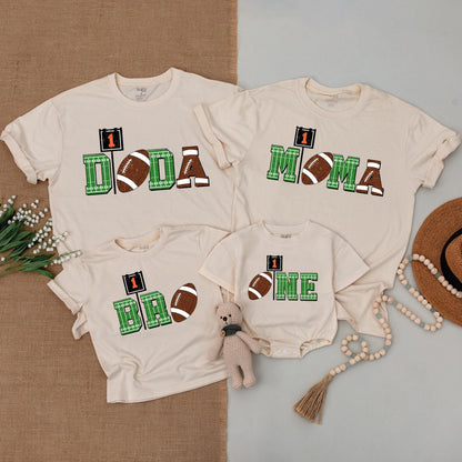 Family Football Birthday Shirts: Perfect for First Year Celebration