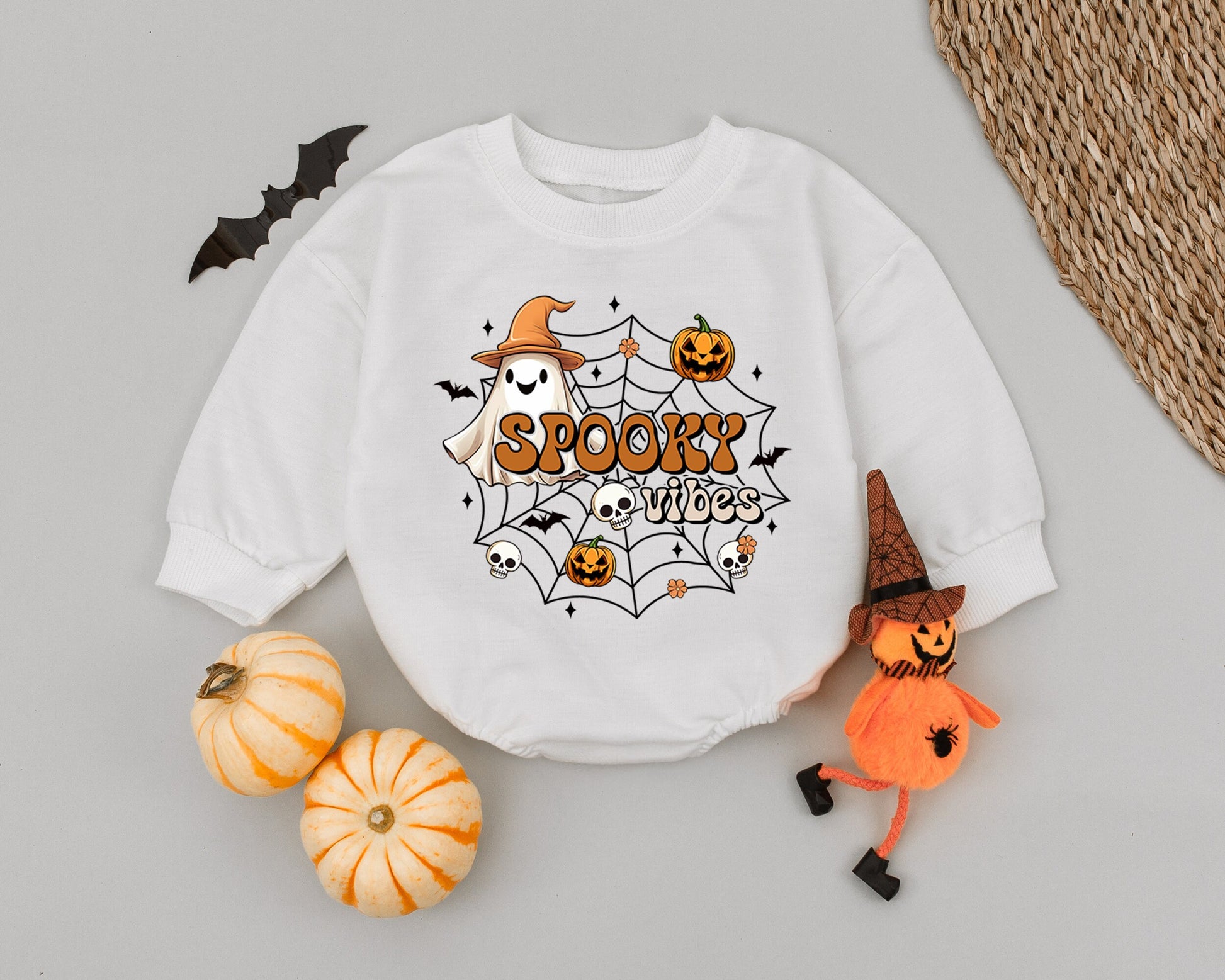 Cute Ghost Halloween Baby Romper - Perfect for Spooky Season