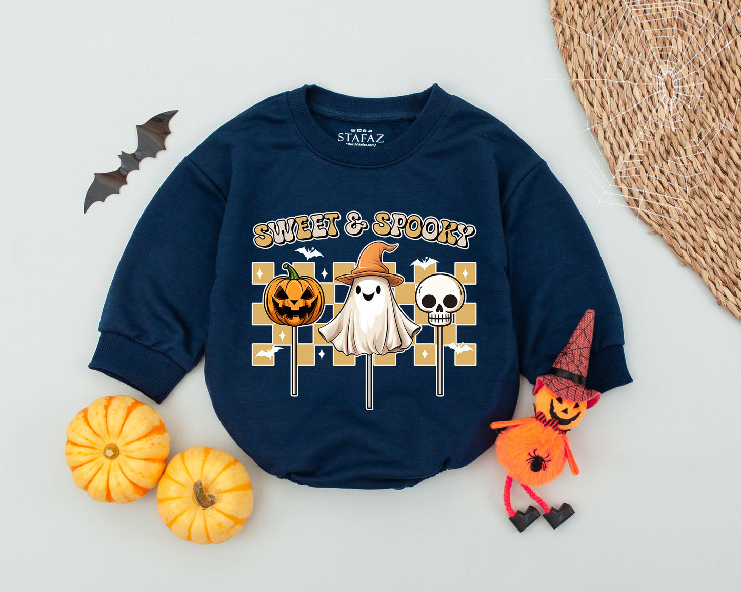 Spooky & Sweet Halloween Baby Outfit - Ghost Pumpkin Skull Romper