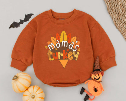 Thanksgiving Turkey Outfit - Cute Romper & Sweatshirt for Toddlers