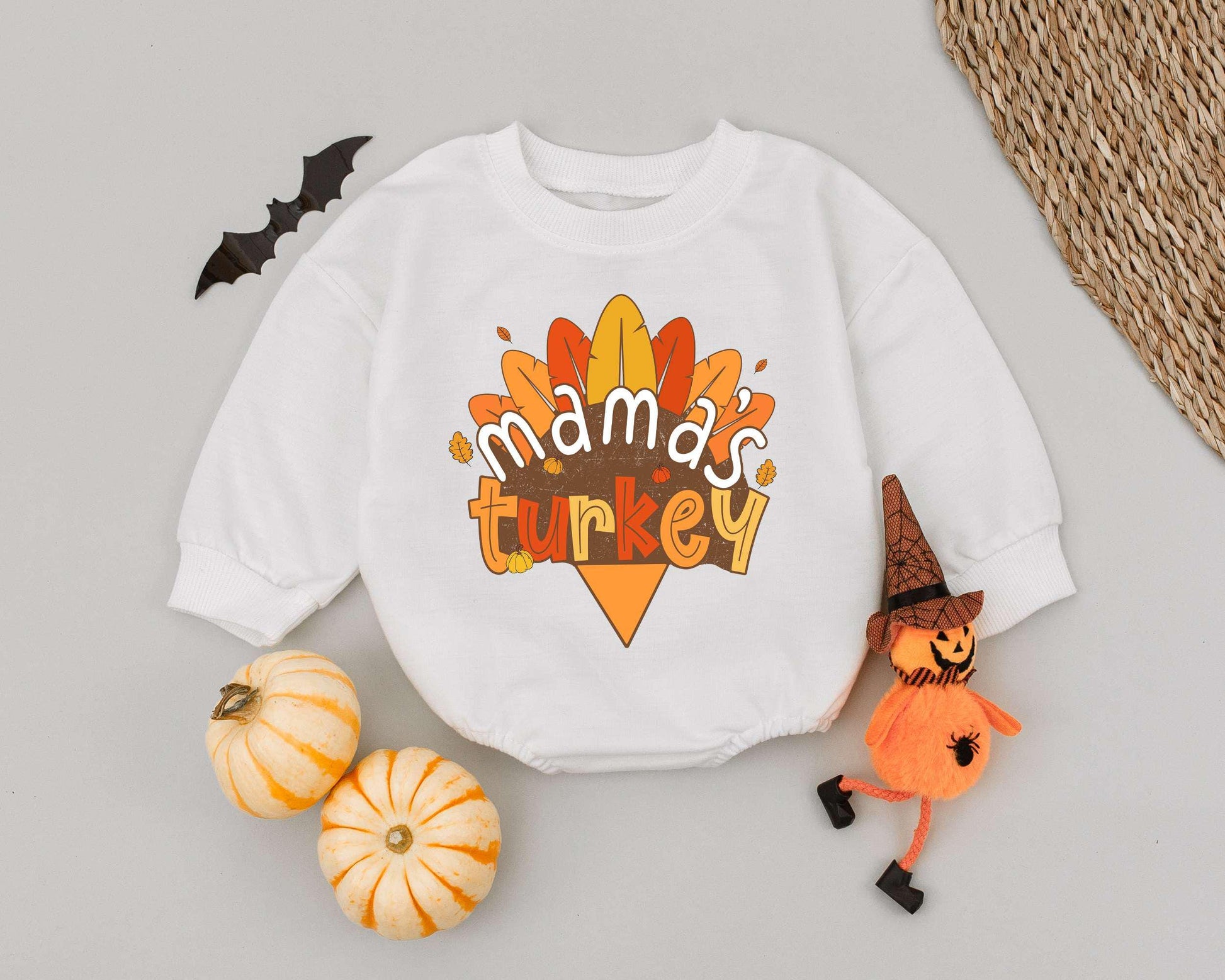 Thanksgiving Turkey Outfit - Cute Romper & Sweatshirt for Toddlers