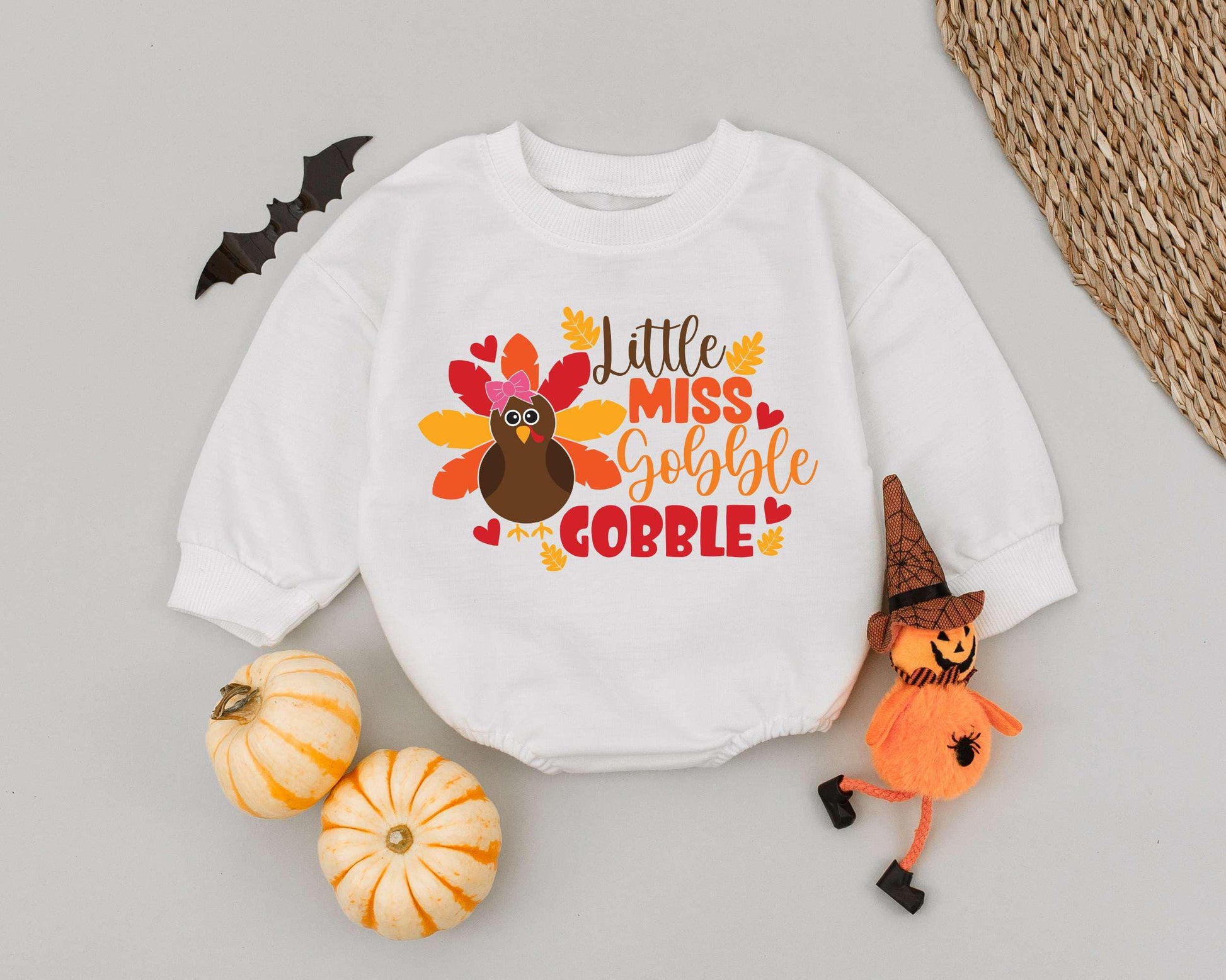 First Thanksgiving Romper, Funny Turkey Outfit for Baby, Toddler Gift