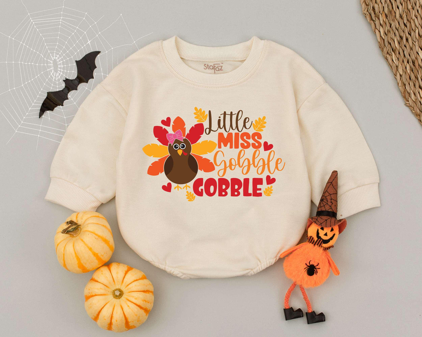 First Thanksgiving Romper, Funny Turkey Outfit for Baby, Toddler Gift