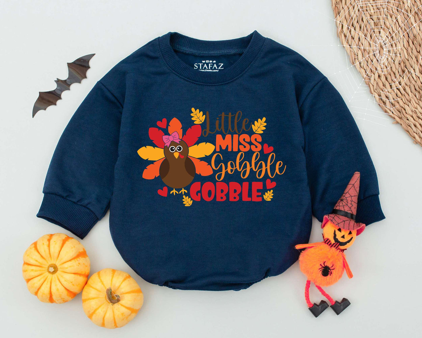 First Thanksgiving Romper, Funny Turkey Outfit for Baby, Toddler Gift