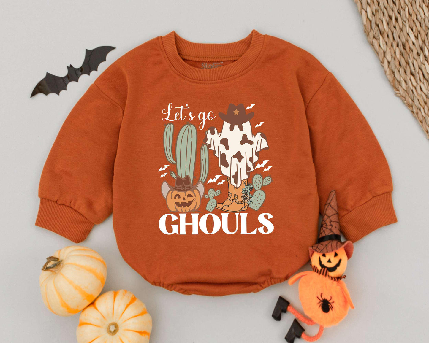 Western Halloween Baby Outfit: Romper, Costume & Toddler Sweatshirt