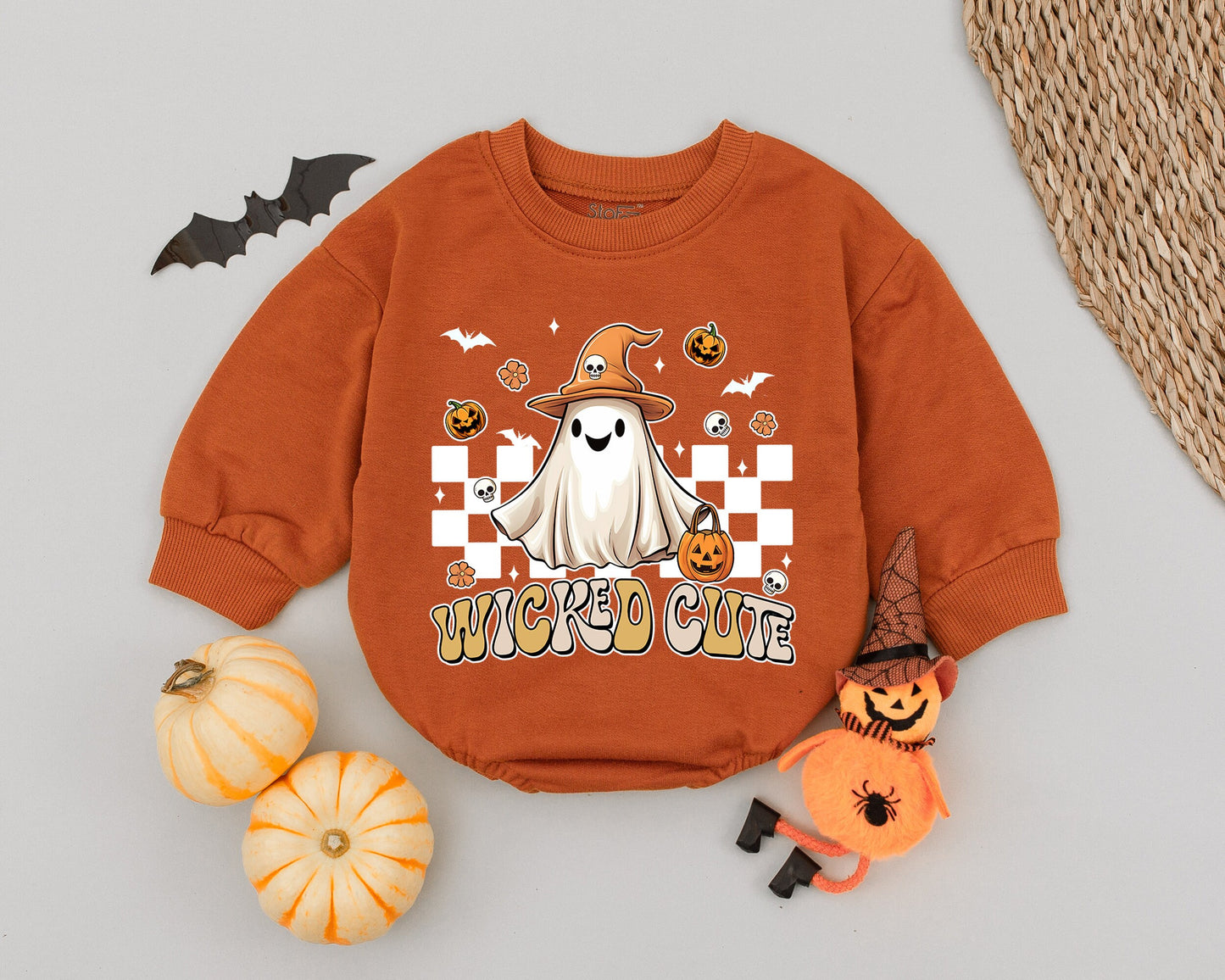 Adorable Spooky Baby Romper - Funny Halloween Infant Costume Outfit