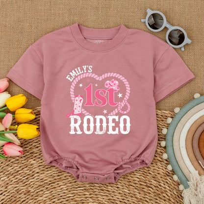 Cowgirl Rodeo Birthday Romper, Western 1st Birthday Bodysuit Outfit