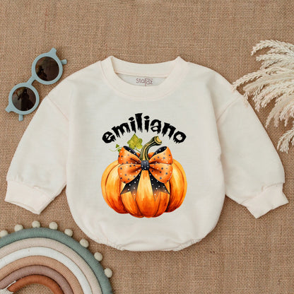 Pumpkin Halloween Romper: First Baby Outfit for Boys & Girls