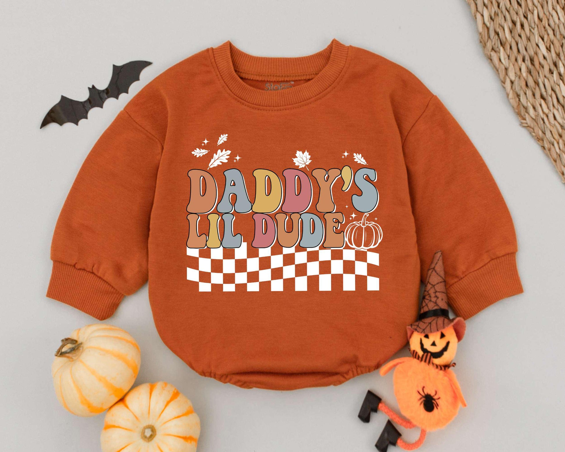 Pumpkin Spice Halloween Romper - My First Halloween Baby Outfit