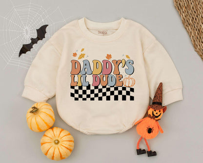 Pumpkin Spice Halloween Romper - My First Halloween Baby Outfit