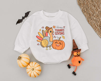 Turkey Day Baby Romper, Fall Clothes, Funny First Thanksgiving Gift