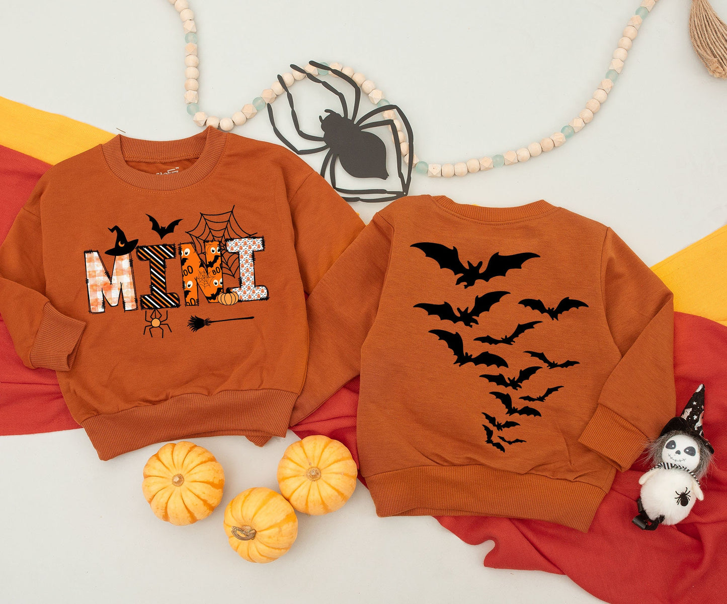 Matching Mommy & Me Halloween Set: Cozy Sweatshirt + Baby Romper