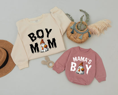 Retro Halloween Mommy & Me Sweaters: Vintage Ghost Family Outfits