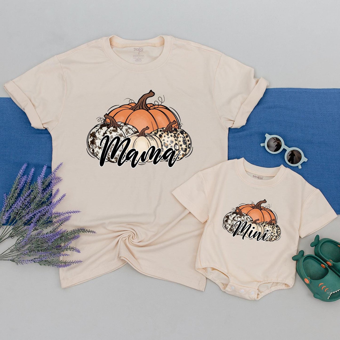 Matching Thankful Pumpkin Shirts: Family Fall & Thanksgiving Outfits