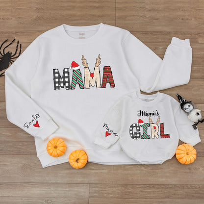 Mama and Me Christmas Romper Set: Cute Newborn and Family Outfit