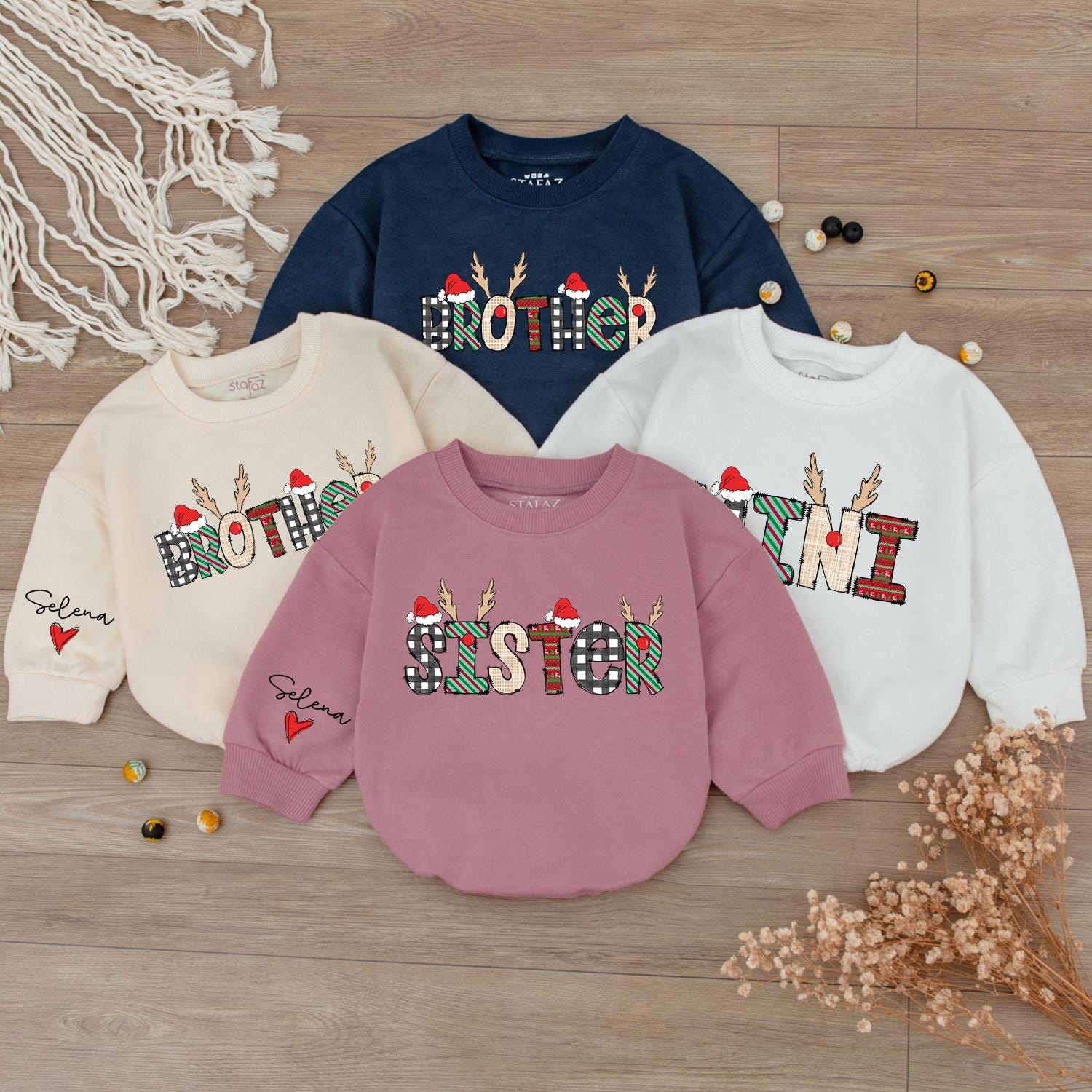 Reindeer Romper Set: Mommy & Me Christmas Outfit for Newborns