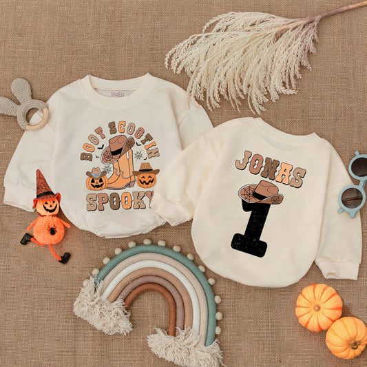 Western Cowboy Halloween Romper: Spooky Baby Bodysuit Gift