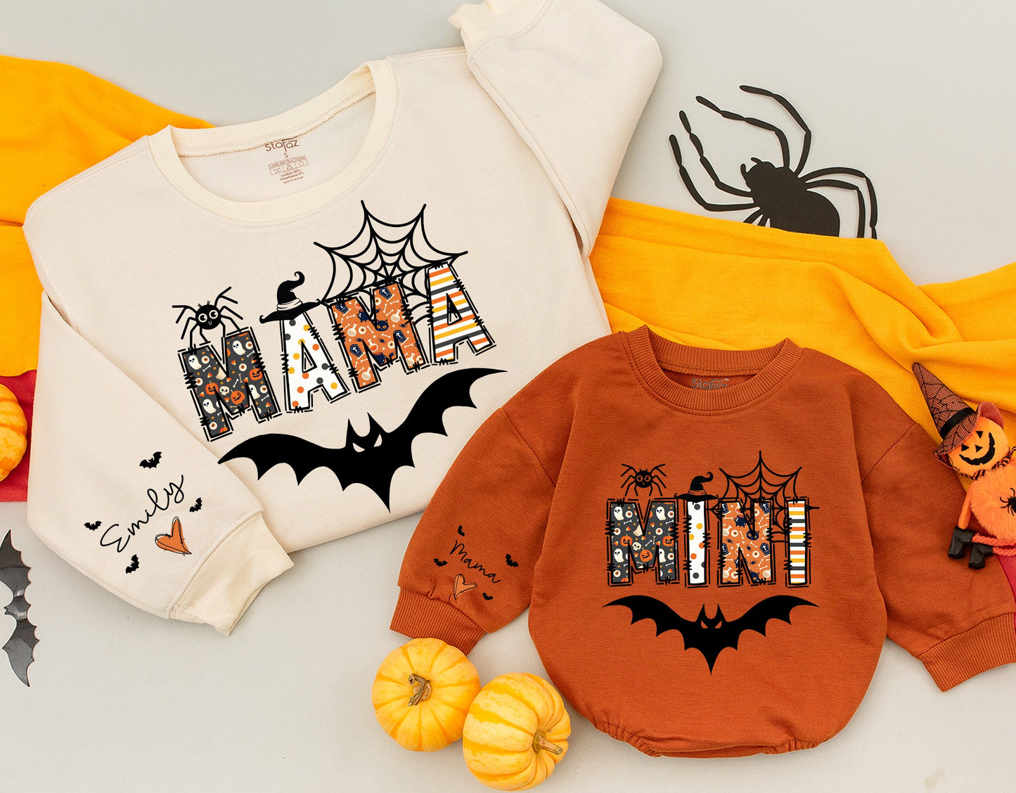 Matching Halloween Sweatshirts: Mama, Mini & Family Outfits