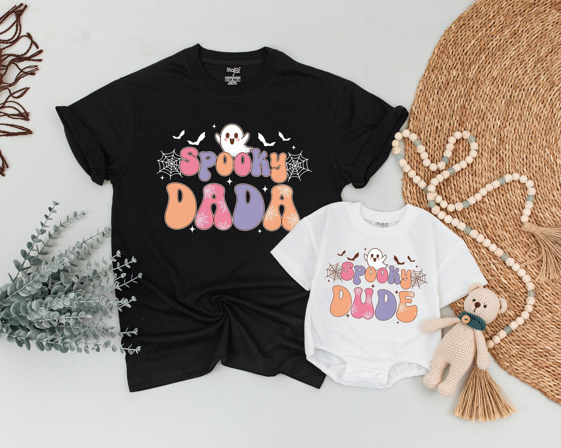 Matching Retro Halloween Shirts: Spooky Family & Baby Outfits