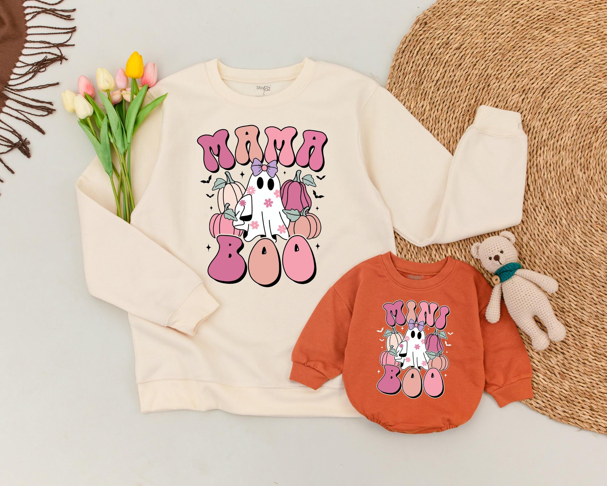 Retro Halloween: Matching Mama & Mini Sweaters, Cute Family Outfits